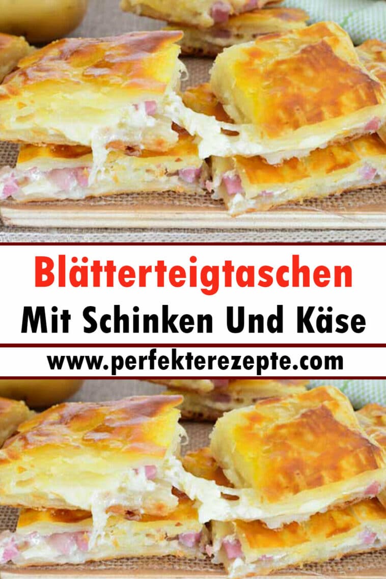 Bl Tterteigtaschen Mit Schinken Und K Se Rezept Schnelle Und Einfache