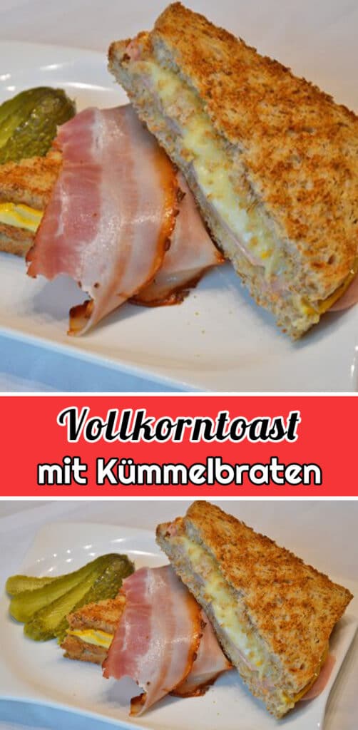 Vollkorntoast mit Kümmelbraten Rezept - Einfache Vollkorn Rezepte