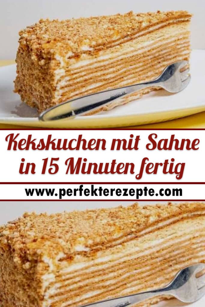 Kekskuchen mit Sahne in 15 Minuten fertig Rezept - Schnelle und ...