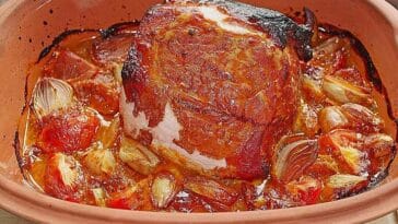 Bauer Harms´ Kasselerbraten im Römertopf mit Honig, Senf, Tomatensauce Rezept