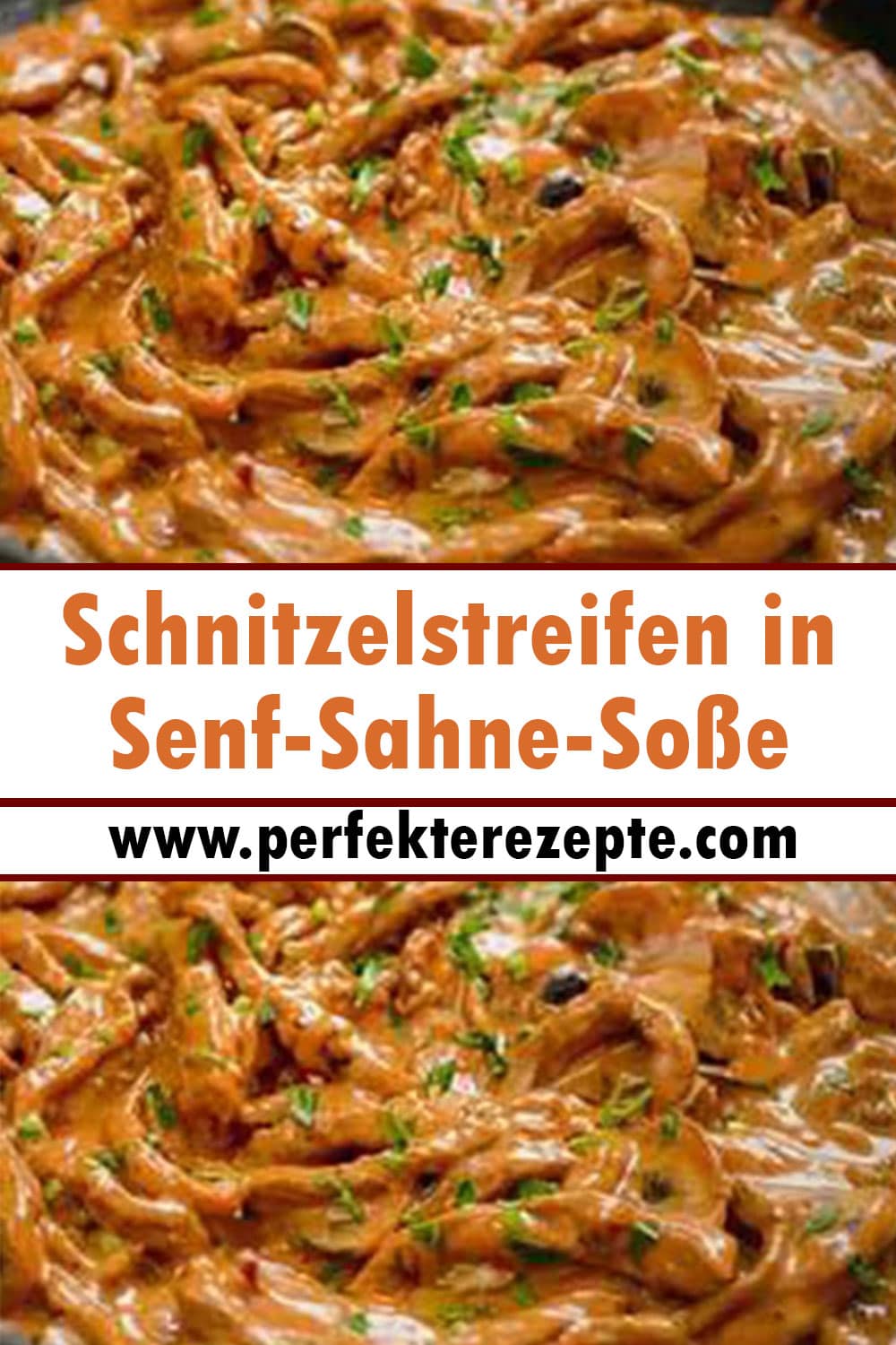 Schnitzelstreifen in Senf-Sahne-Soße Rezept - Schnelle und Einfache Rezepte