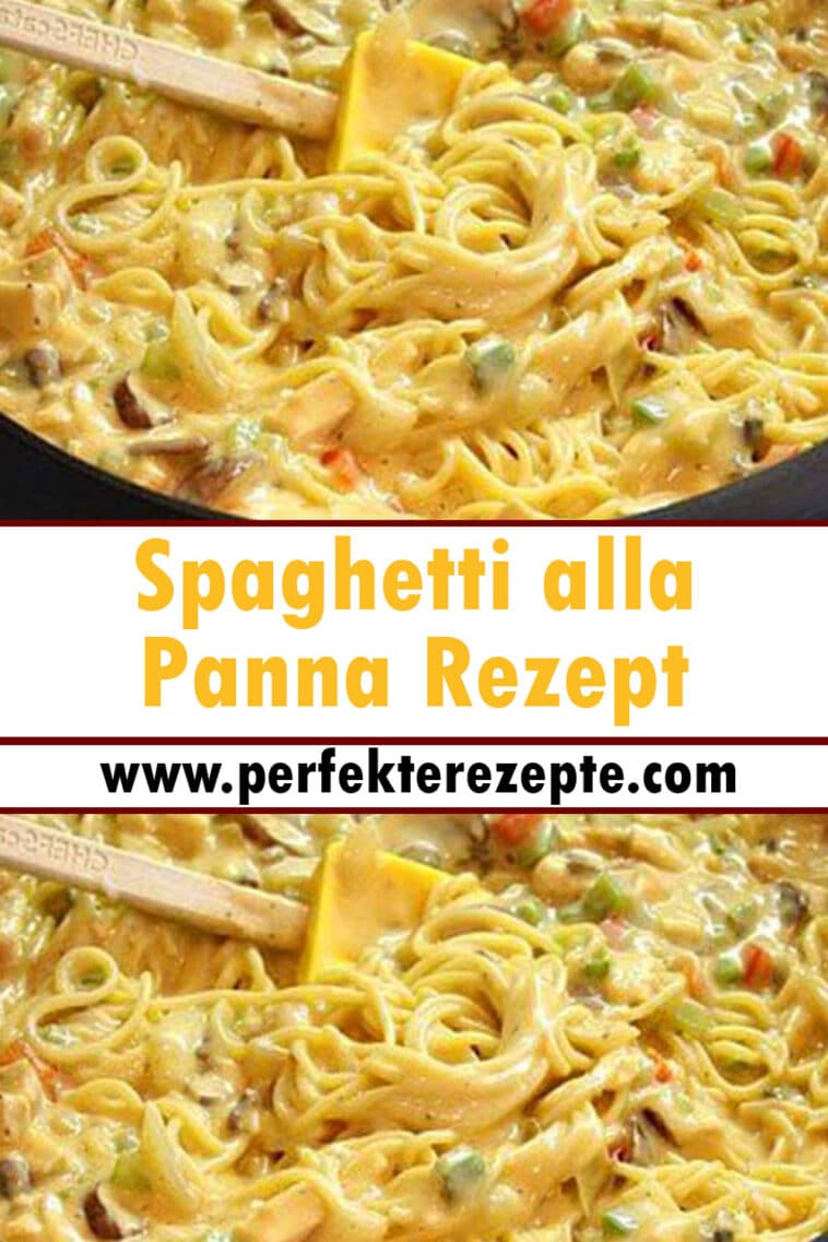 Spaghetti alla Panna in Käse Sahne Sauce mit Schinken Rezept Schnelle