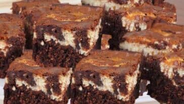 Topfen-Marmor-Brownie Rezept