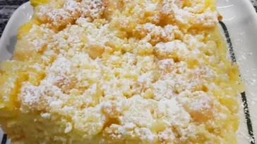 Versunkener Streuselkuchen mit Vanillepudding Rezept