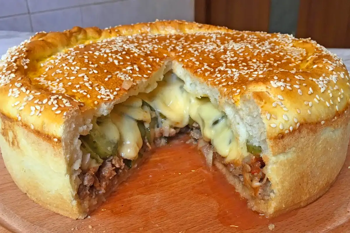 XXL Cheeseburger Kuchen Rezept, unglaublich lecker!