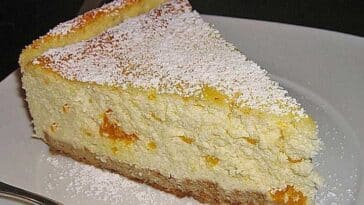 Schneller bodenloser Apfel – Käsekuchen Rezept