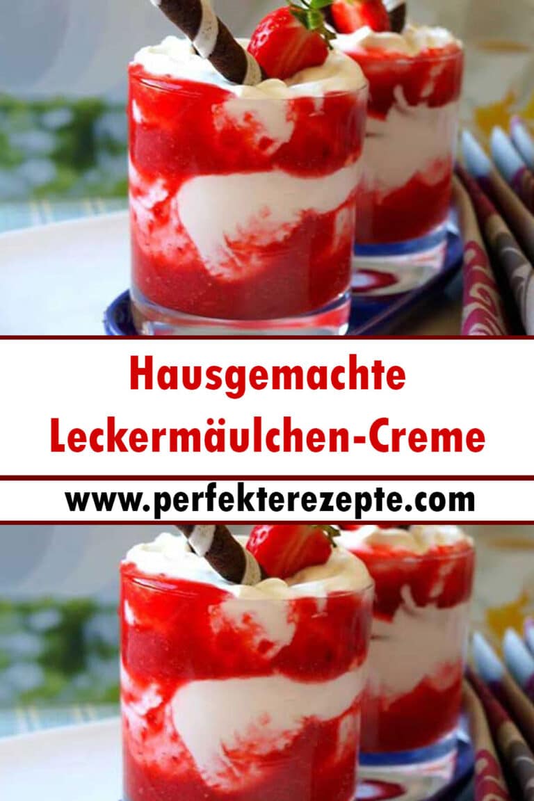 Hausgemachte Leckermäulchen-Creme mit Erdbeerpüree Rezept - Schnelle ...