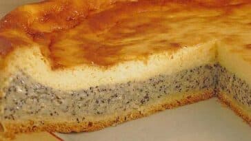 Mohnkuchen mit Schmand und Pudding Rezept