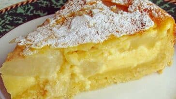 Schneller Birnenkuchen mit Vanilleguss Rezept