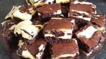 Schokoladen-Brownies mit Frischkäse-Füllung Rezept