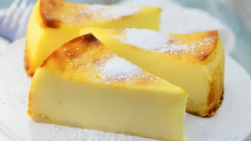 Käsekuchen ohne Boden und Vanillepudding Rezept