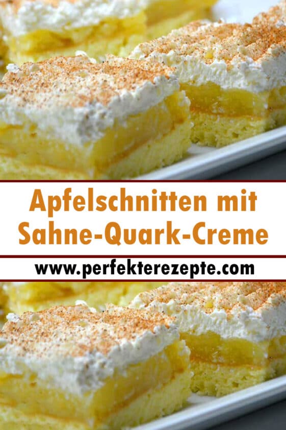 Purer Genuss: Apfelschnitten mit Sahne-Quark-Creme Rezept - Schnelle ...