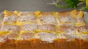 Apfelkuchen mit Vanillepuddig Rezept, Schmilzt in deinem Mund