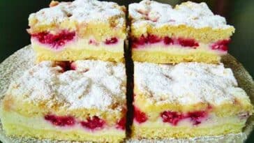 Raspelkuchen Mit Himbeeren Und Pudding Rezept, Ein Traum!