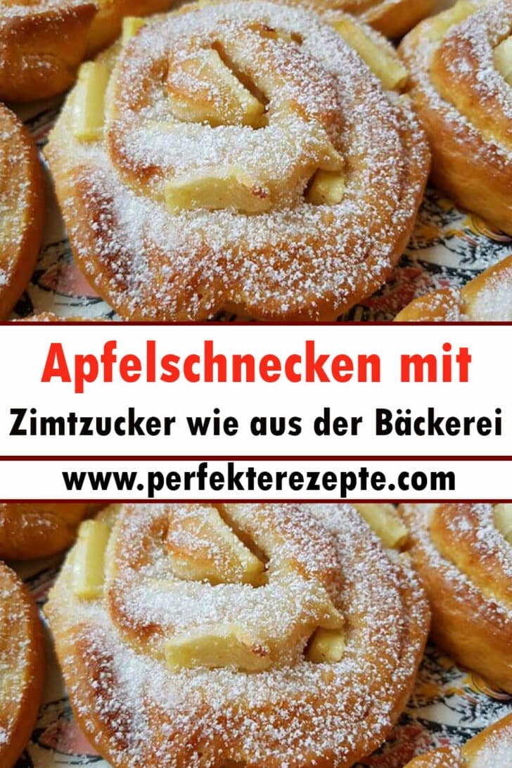 Apfelschnecken mit Zimtzucker Rezept wie aus der Bäckerei - Schnelle ...