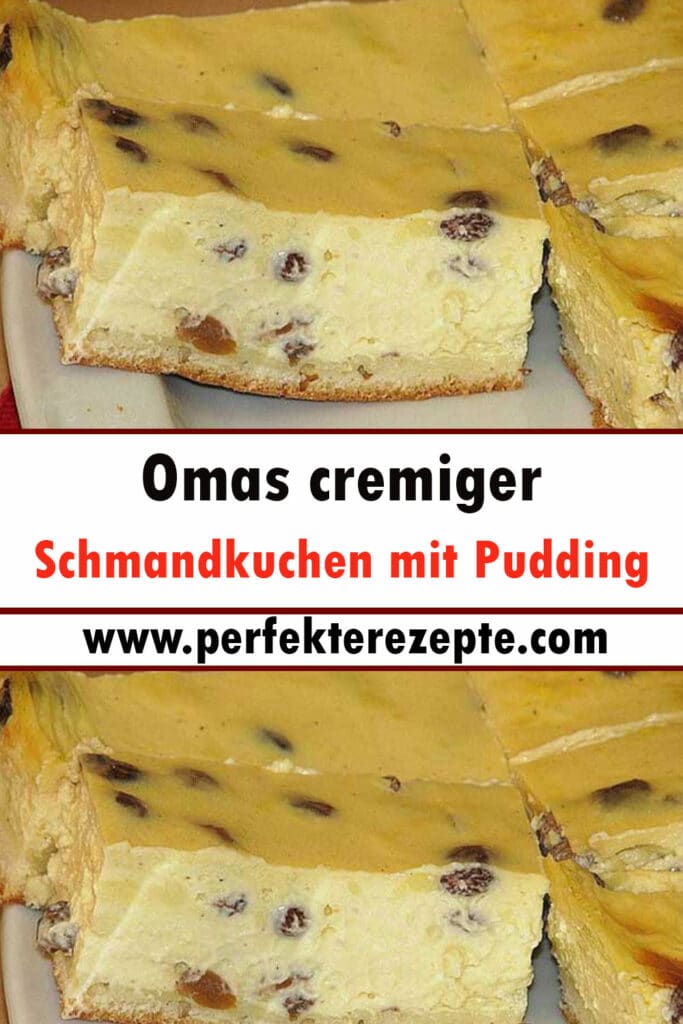 Omas cremiger Schmandkuchen mit Pudding Rezept - Schnelle und Einfache ...