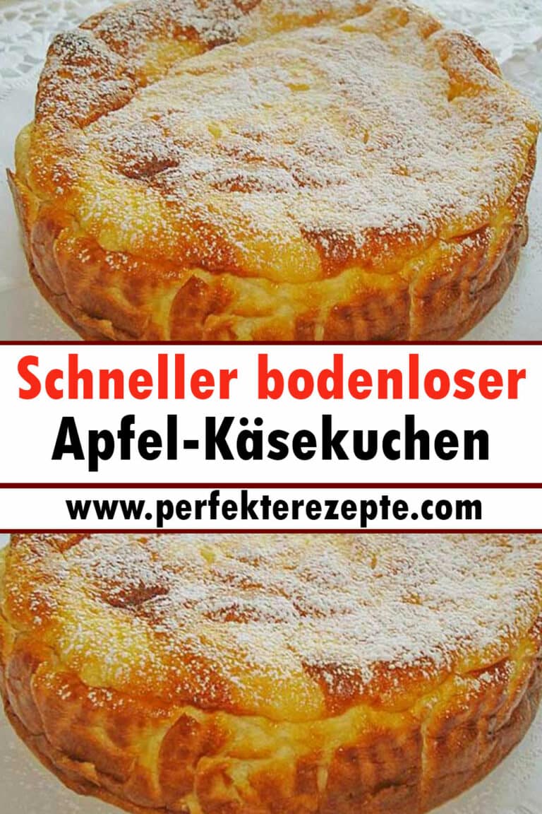 Schneller bodenloser Apfel-Käsekuchen Rezept - Schnelle und Einfache ...