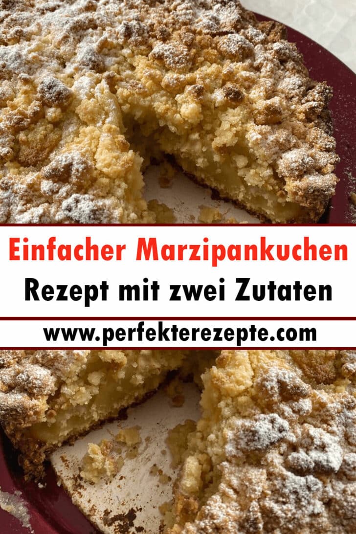 Einfacher Marzipankuchen Rezept mit zwei Zutaten - Schnelle und ...