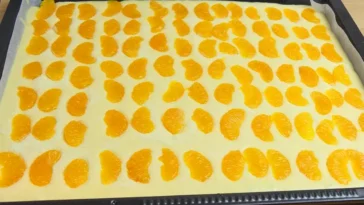 12 Esslöffel Blechkuchen Rezept in 10 Minuten fertig, inklusive Backzeit