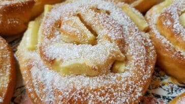 Apfelschnecken mit Zimtzucker Rezept wie aus der Bäckerei