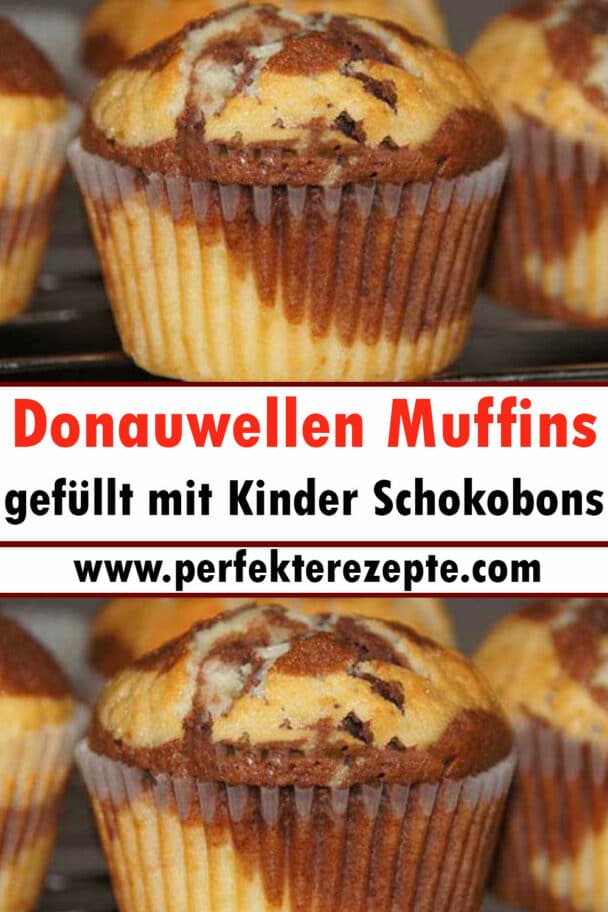 Donauwellen Muffins gefüllt mit Kinder Schokobons Rezept - Schnelle und ...