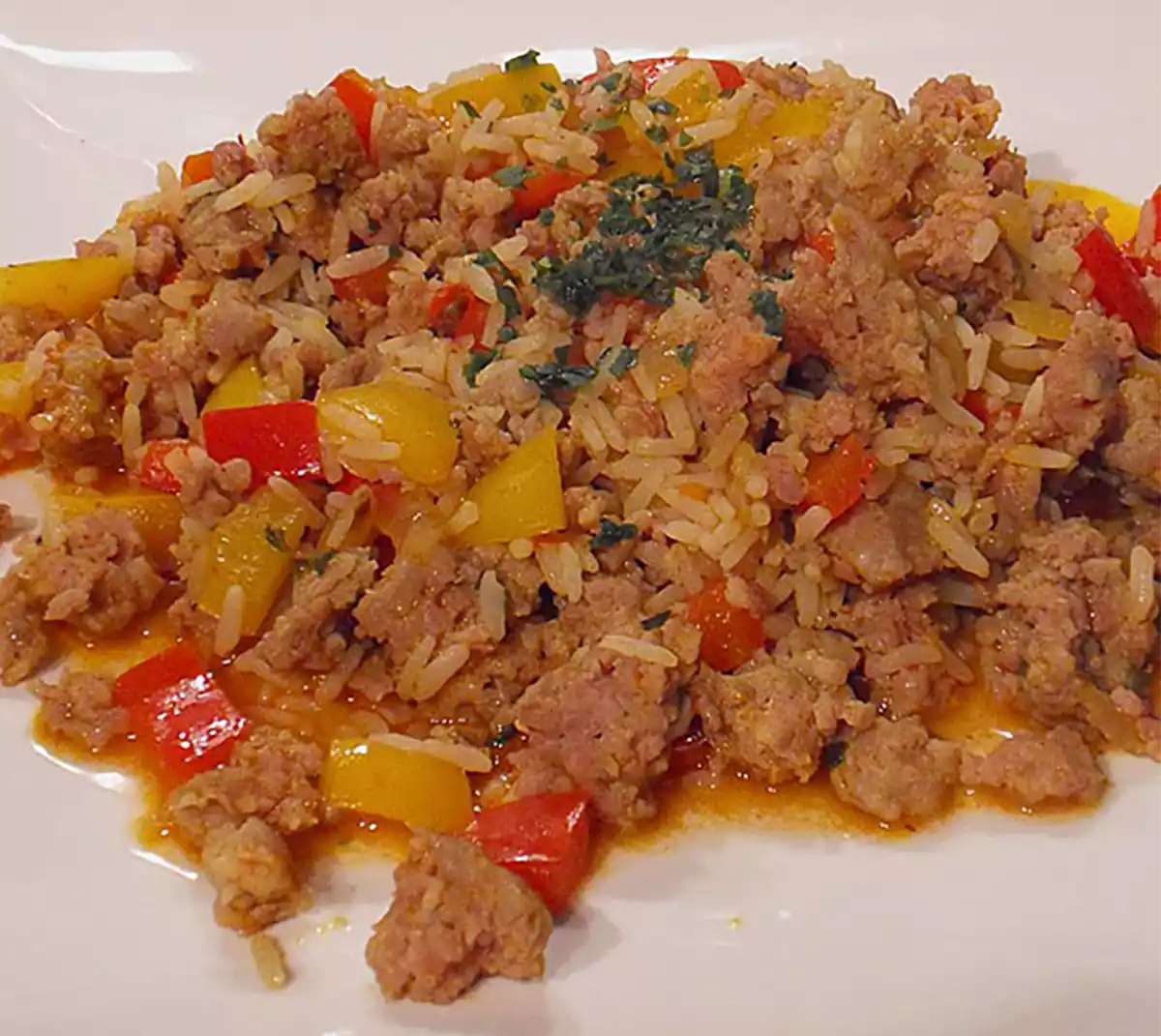 Hackfleischpfanne Mit Paprika Und Reis Rezept, Ein Tolles Gericht ...