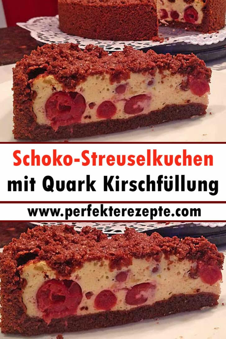 Schoko Streuselkuchen Mit Quark Kirschfüllung Rezept Schnelle Und Einfache Rezepte 1573