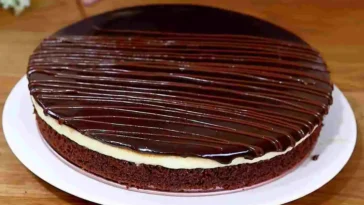 Schokokuchen mit Vanillepudding Rezept