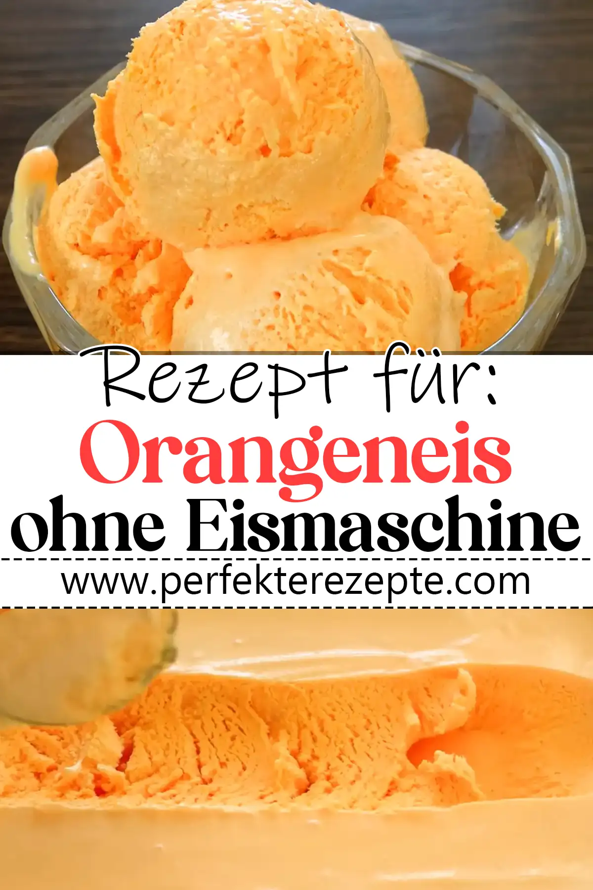 Orangeneis ohne Eismaschine Rezept