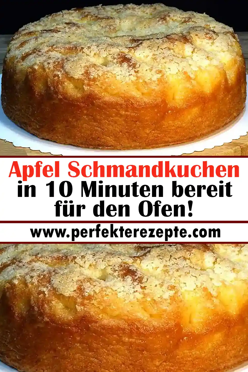 Apfel Schmandkuchen Rezept in 10 Minuten bereit für den Ofen!