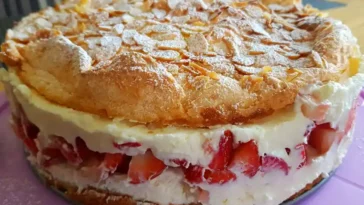 Schneemousse Erdbeertorte Rezept