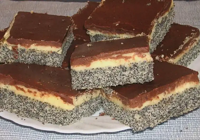 Mohnkuchen mit Vanillecreme und Schoko: Perfekter Blechkuchen, der immer gelingt