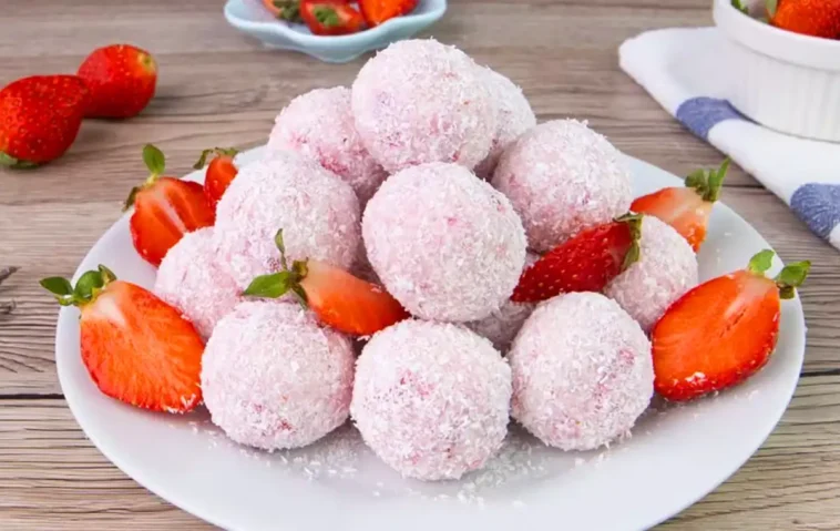 Erdbeer Kokos Trüffel Rezept: Das mühelose Dessert
