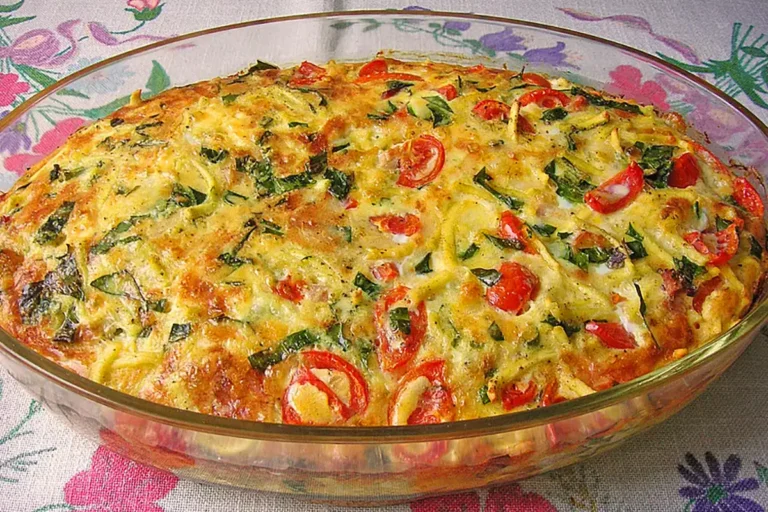 Spätzle-Frittata mit Bärlauch Rezept