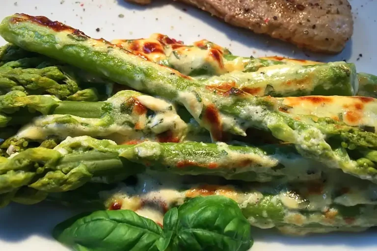 Grüner Spargel mit Parmesancreme Rezept