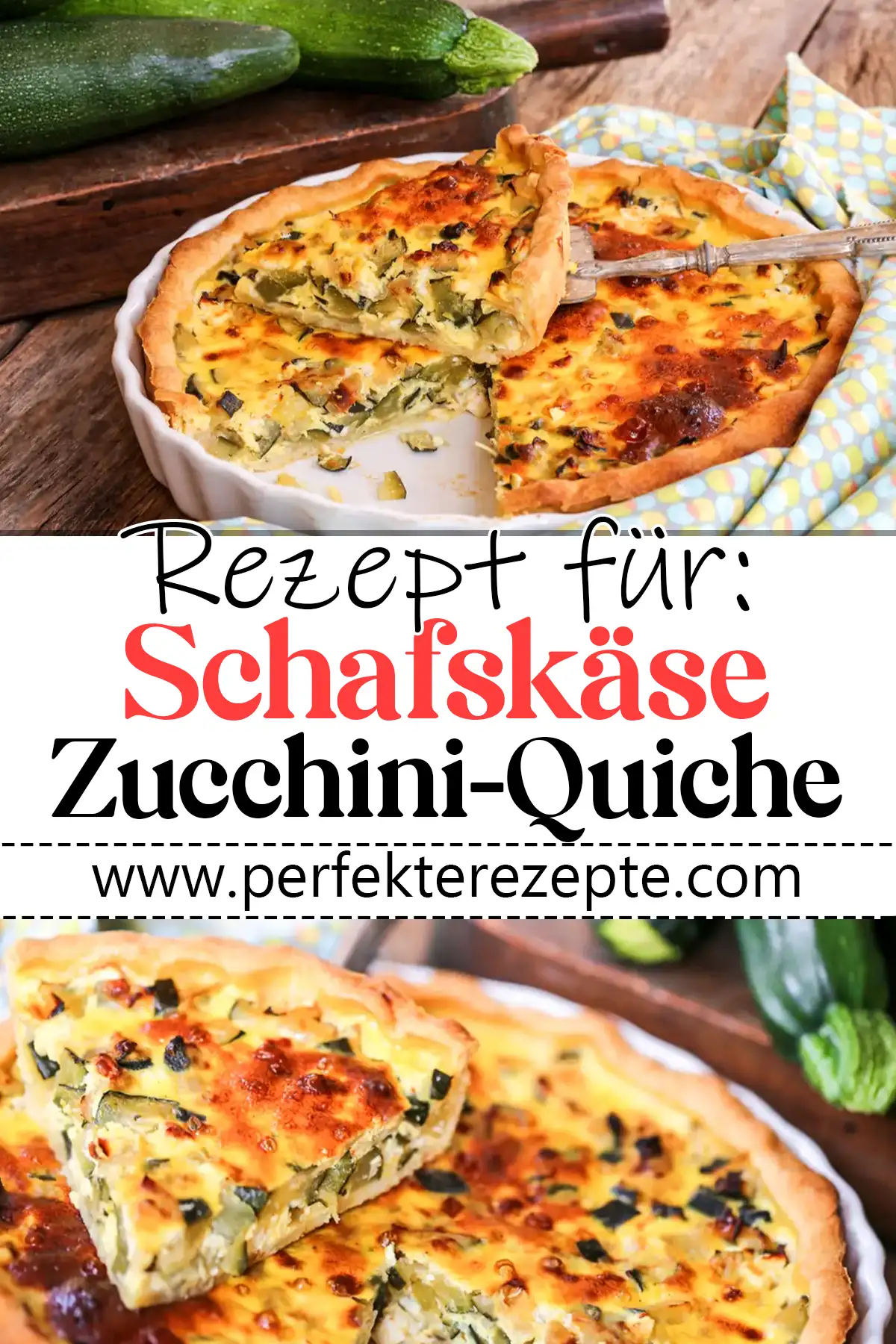 Schafskäse-Zucchini-Quiche Rezept