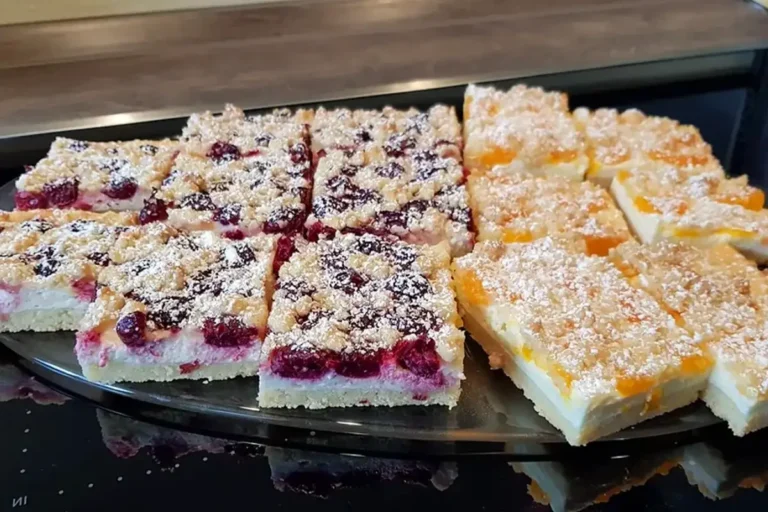 Schneller Quark-Streuselkuchen mit Obst Rezept