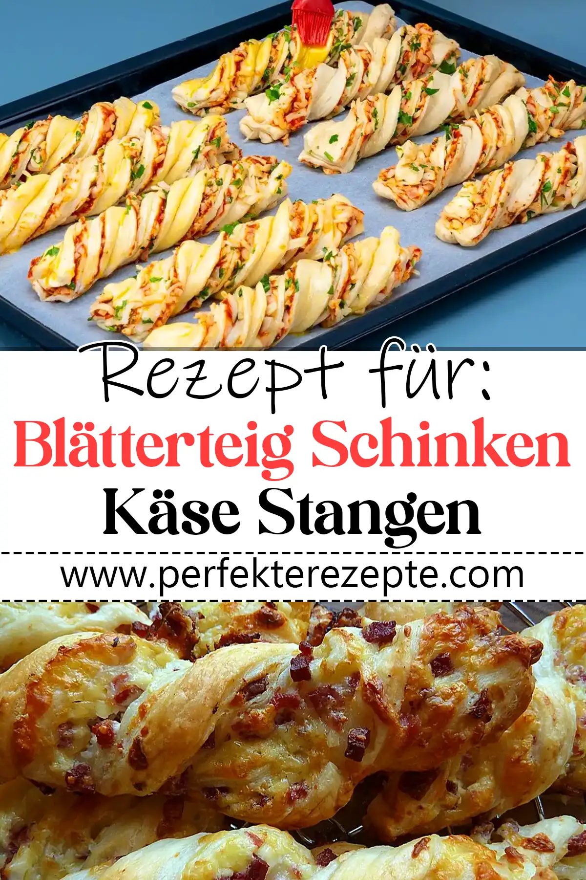 Blätterteig-Schinken-Käse-Stangen