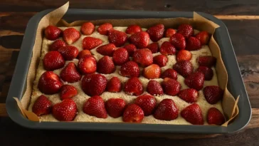 Erdbeer Blechkuchen Rezept
