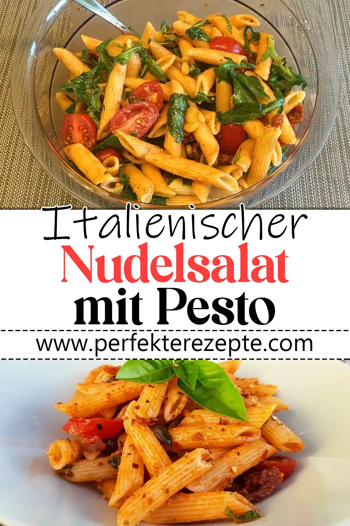 Italienischer Nudelsalat mit Pesto Rezept
