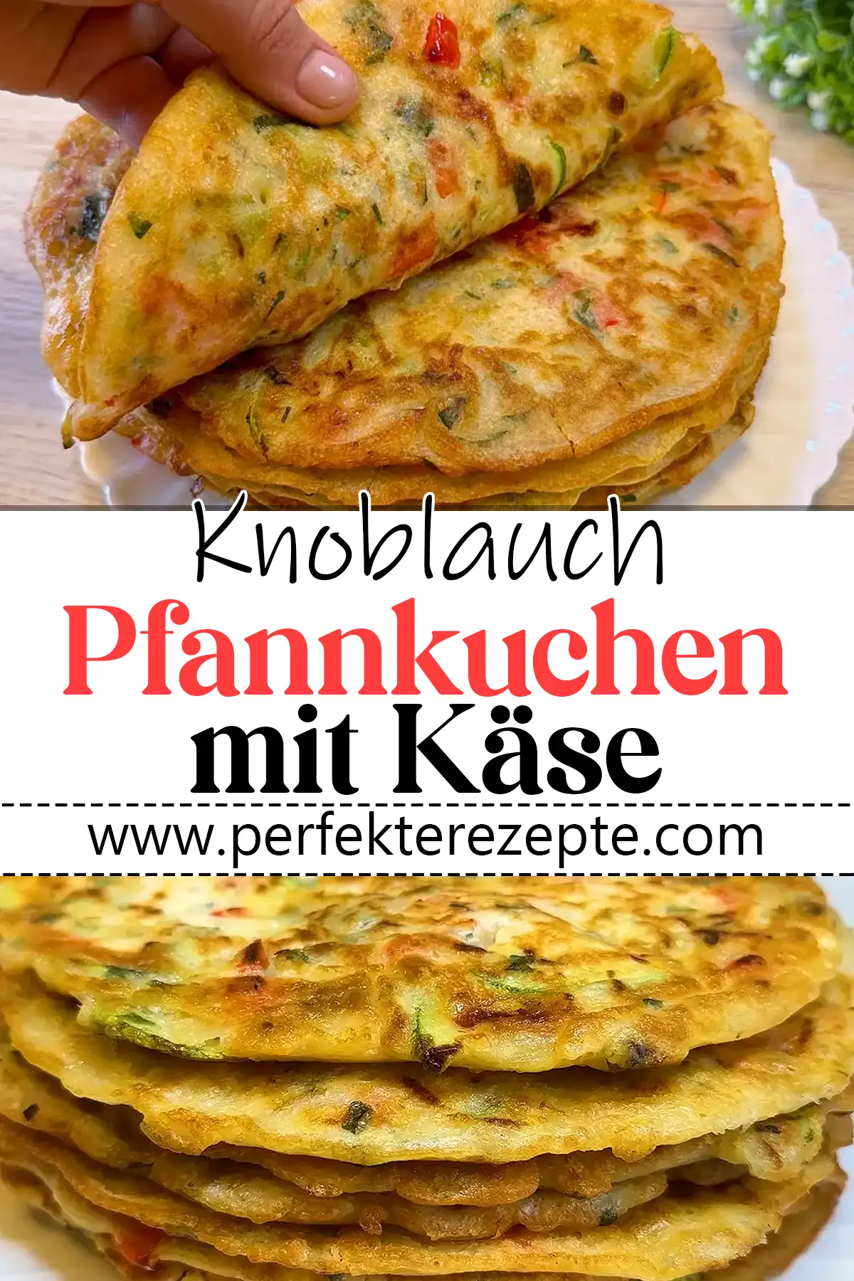 Knoblauch Pfannkuchen mit Käse in 5 Minuten