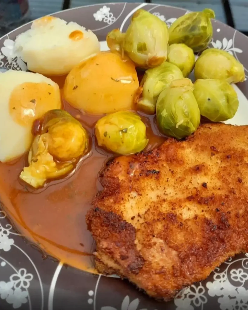 Schnitzel mit Rosenkohl Rezept