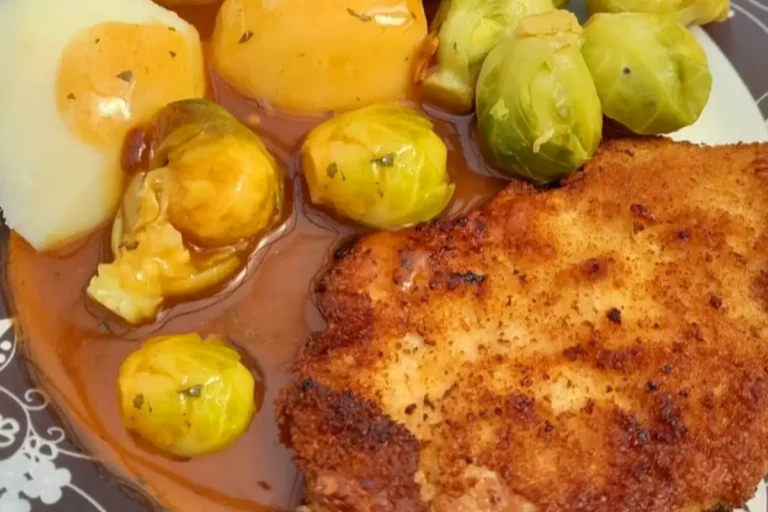 Schnitzel mit Rosenkohl Rezept